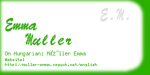 emma muller business card